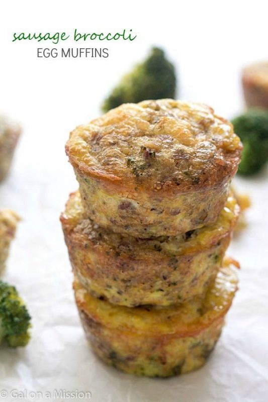 Sausage Broccoli Egg Muffins