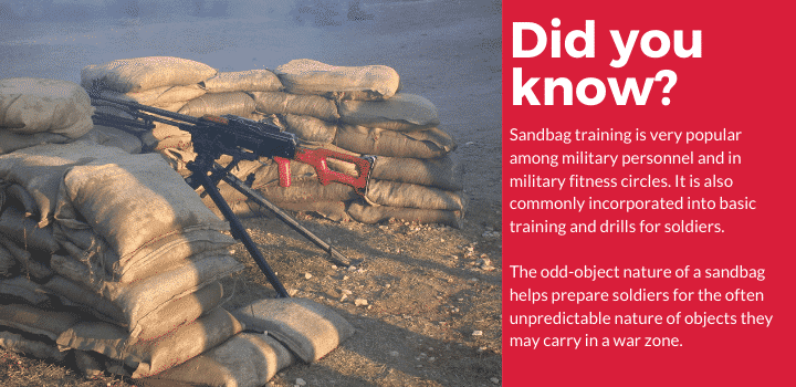 military use of sandbag for workouts