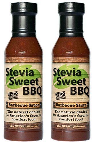Stevia Sweet BBQ Sauce | Low Sugar (1g), Low Carb, Low Sodium, Gluten & Fat Free | Paleo & Keto Diet Friendly Barbecue Sauce | Zero Artificial Sweeteners (2 x 15 oz)